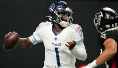 No. 1 pick Cam Ward, Titans offense sputter over three series against Falcons