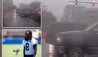 Alleged video shows Jaycee Horn's car crash en route to Panthers practice
