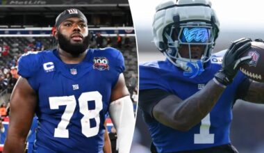 Giants welcome Andrew Thomas, Malik Nabers back to practice