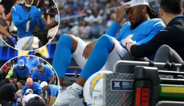 Chargers' Quentin Johnston hospitalized after scary concussion