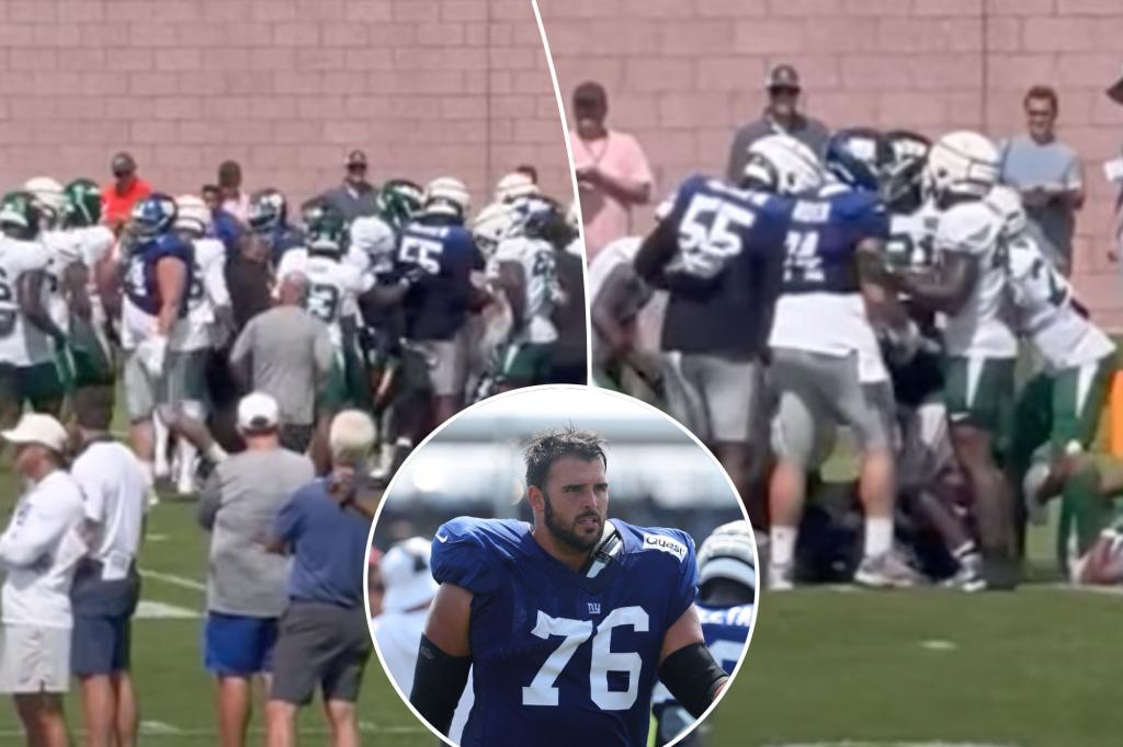 Giants O-line makes statement with 'smart retaliation' during brouhaha with Jets