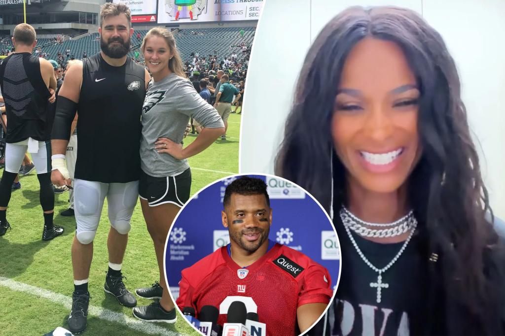 Kylie Kelce bonds with Ciara over 'collective dislike' of Cowboys