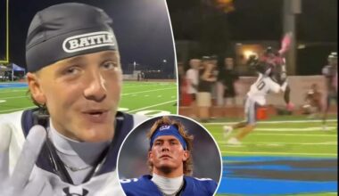 Jaxson Dart's brother, Diesel, goes viral for flashy football highlight reel
