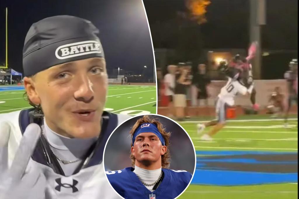 Jaxson Dart's brother, Diesel, goes viral for flashy football highlight reel