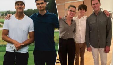 Tom Brady's 17-year-old son Jack towers over ex-QB in new photo