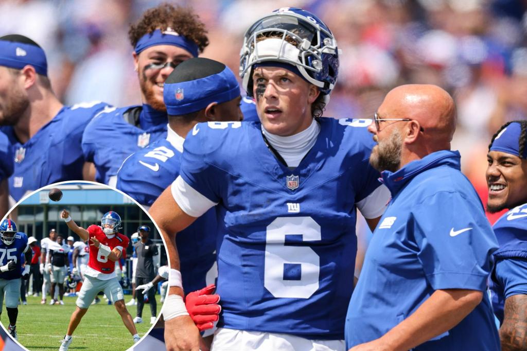 Giants' Jaxson Dart set for preseason encore with home debut