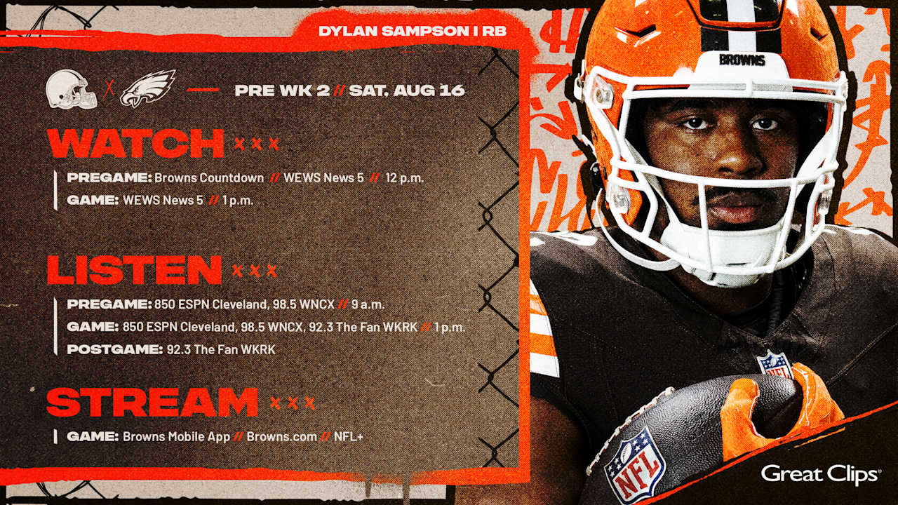 Browns vs. Eagles How to Watch, Listen & Live Stream