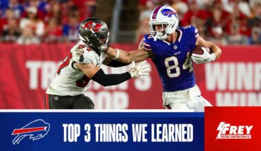 Top 3 things we learned Bills at Buccaneers