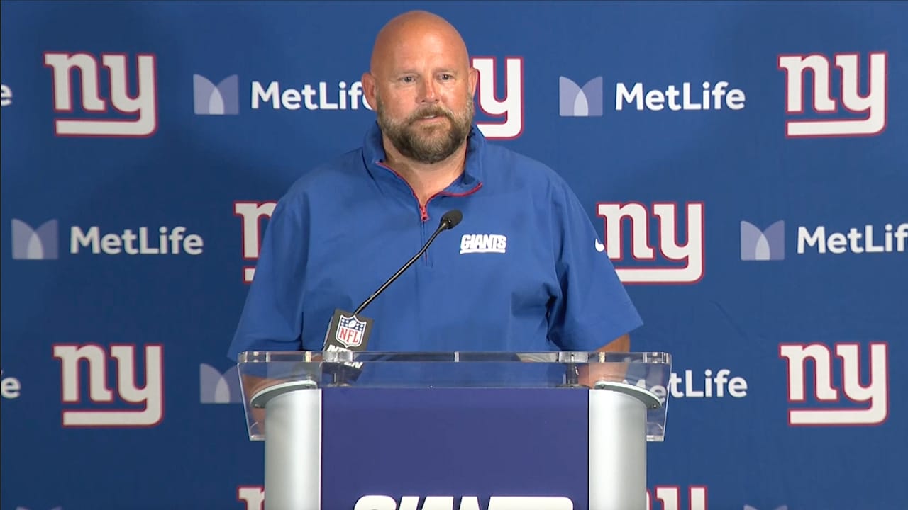 Coach Brian Daboll, QB Russell Wilson, QB Jaxson Dart, OLB Abdul Carter