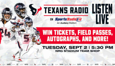Join Texans Radio LIVE at the Team Shop at NRG Stadium
