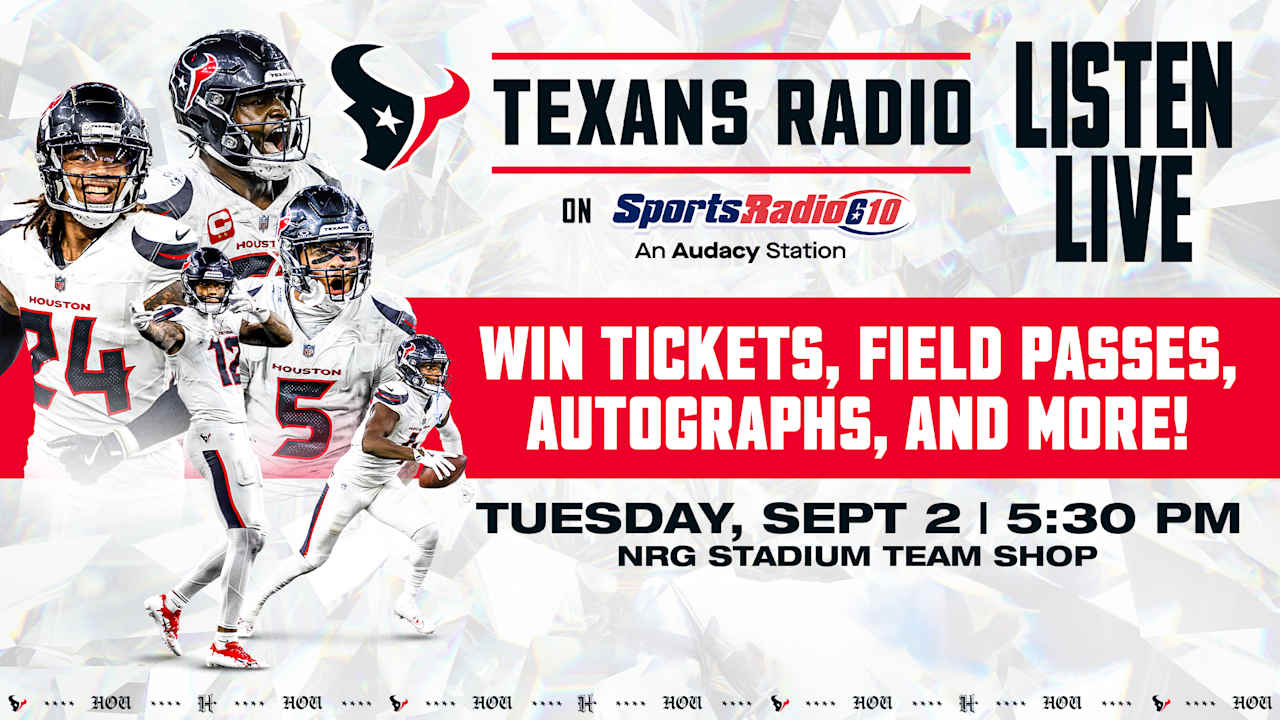 Join Texans Radio LIVE at the Team Shop at NRG Stadium