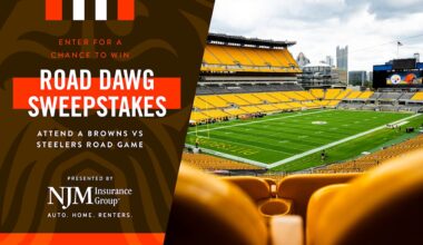 Enter for chance to attend Browns vs. Steelers on Oct. 12