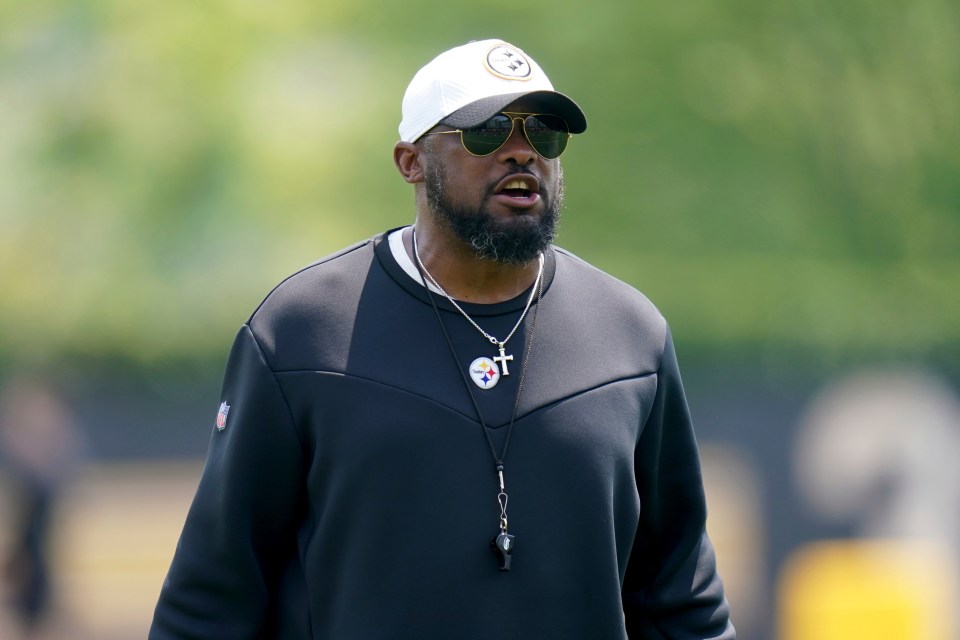 Pittsburgh Steelers head coach Mike Tomlin at practice.