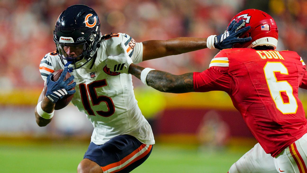 Bears' Rome Odunze ascending into Caleb Williams' top target