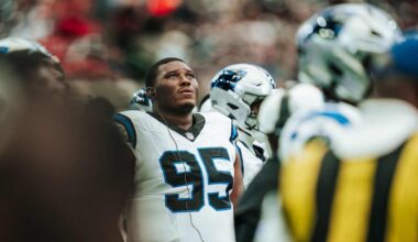 After begging to play, Derrick Brown back on the field for first time in a year