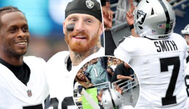 Raiders' Geno Smith, Maxx Crosby flip off Seahawks fans in viral video