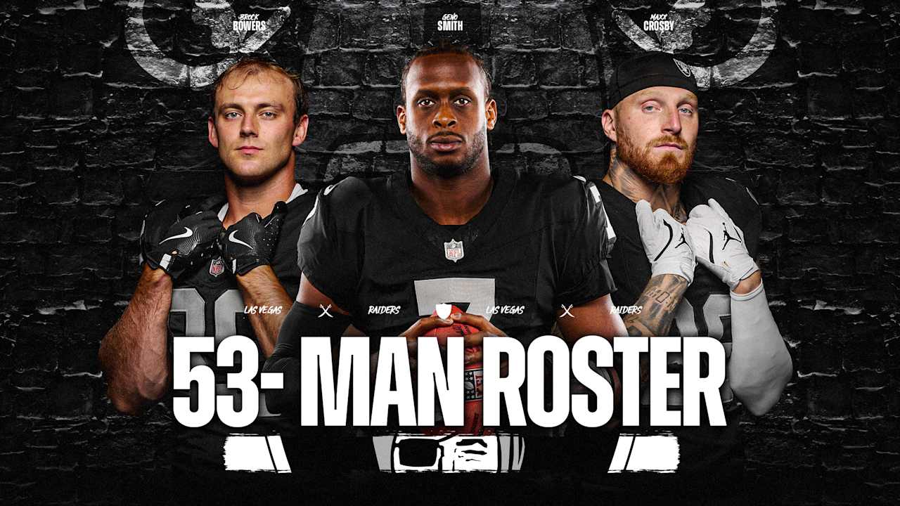Position-by-position breakdown of the Raiders' initial 53-man roster for 2025 season