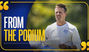 Rams offensive coordinator Mike LaFleur and defensive coordinator Chris Shula discuss Matthew Stafford, offensive line depth and defensive cohesion