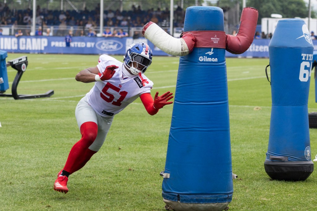 New York Giants linebacker Abdul Carter (51) at training camp.