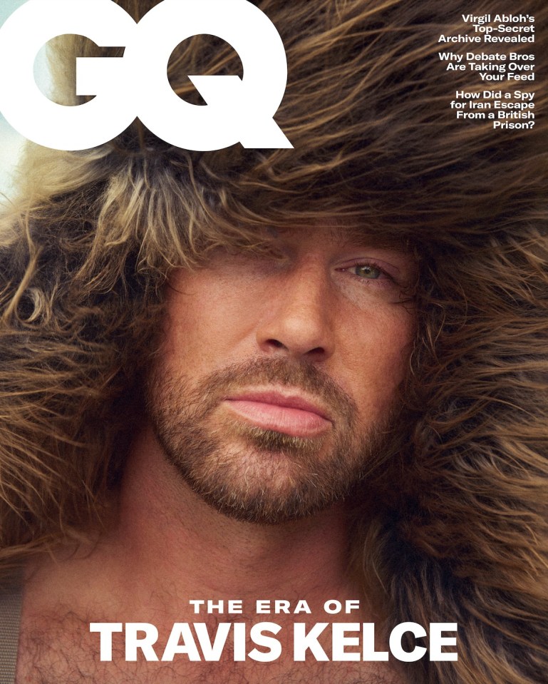 Travis Kelce on the cover of British GQ.