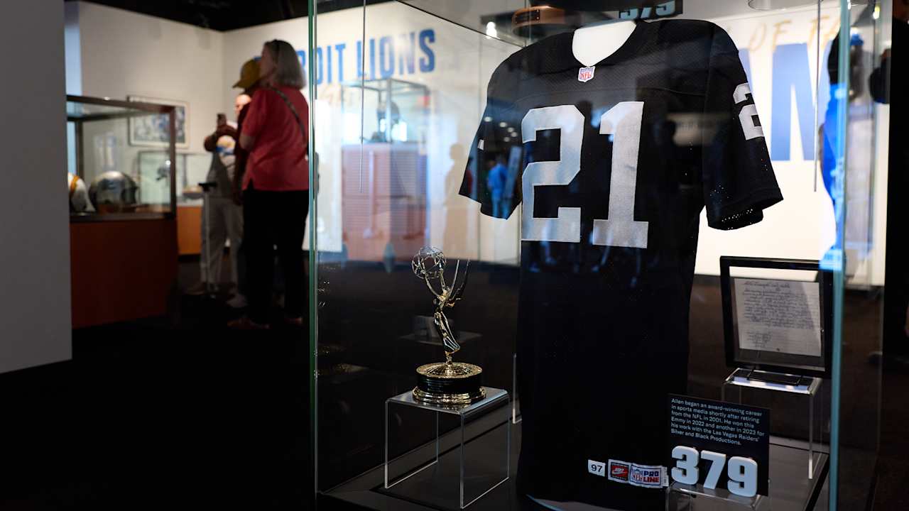 Eric Allen’s Pro Football Hall of Fame 'locker' offers mementos of time with Raiders and Eagles as well as post-NFL career