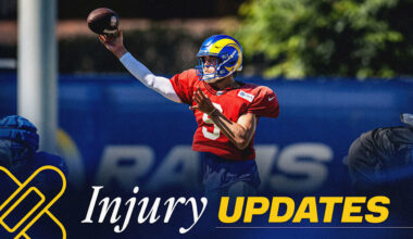 Team continues to take things day-by-day with Matthew Stafford, but Sean McVay says QB is trending in 'positive direction' after practicing two days in a row; Willie Lampkin IV to miss 'a few weeks' after injuring knee and spraining ankle vs. Chargers