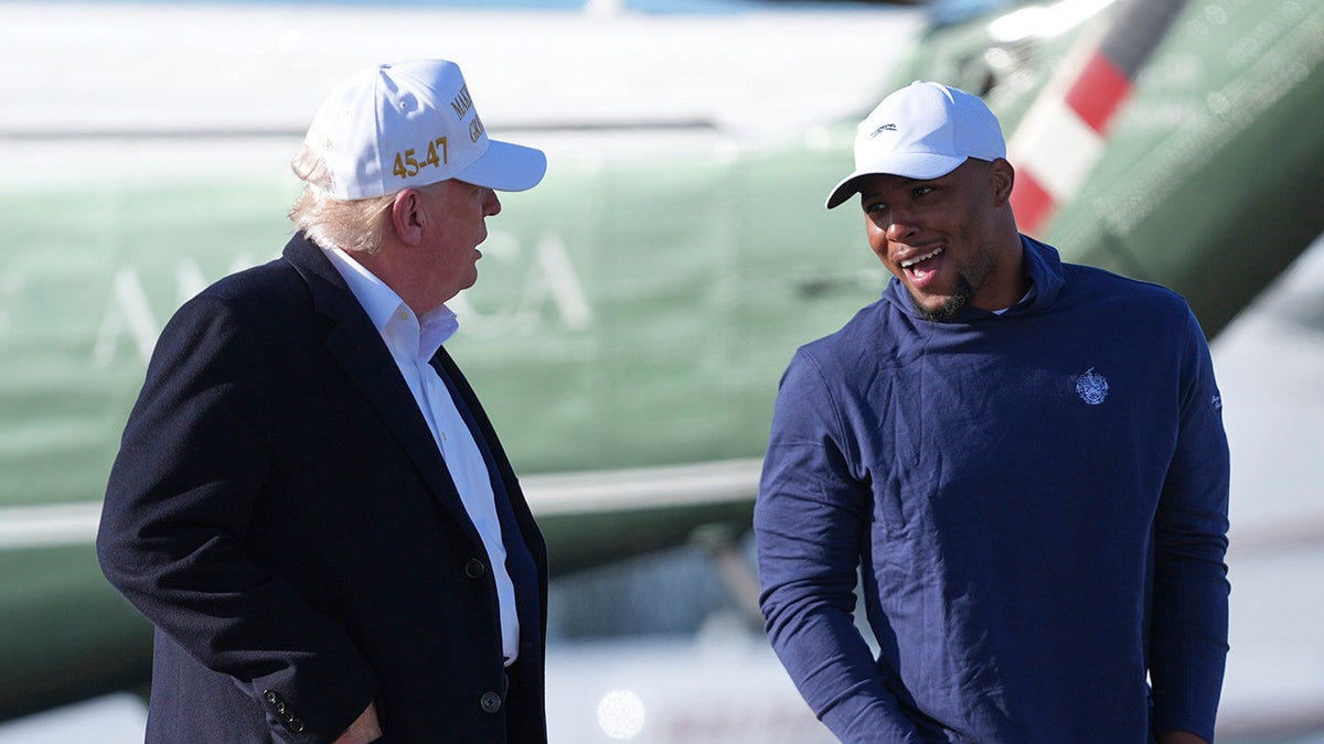 Saquon Barkley and Trump