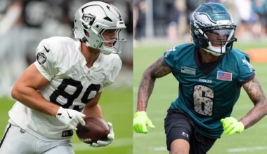 Active players Brock Bowers, Tory Taylor, DeVonta Smith earn spots 