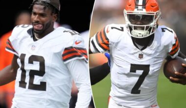 Browns cut Tyler Huntley with Shedeur Sanders set to be one of four QBs