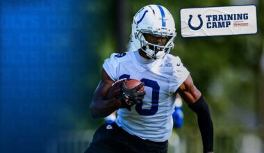 No longer a rookie, Adonai Mitchell shows poise and confidence in training camp