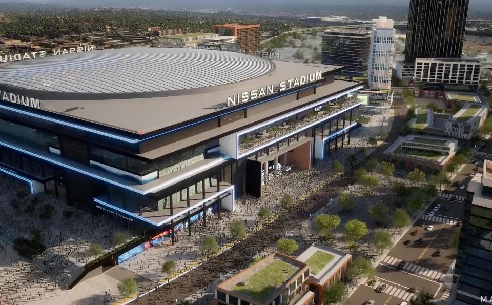 The Titans' stadium will be fully enclosed with a roof