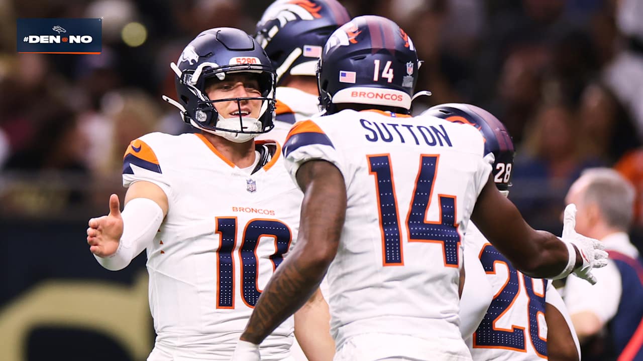 QB Bo Nix, WR Courtland Sutton show strong connection, lead Broncos to points in win over Saints
