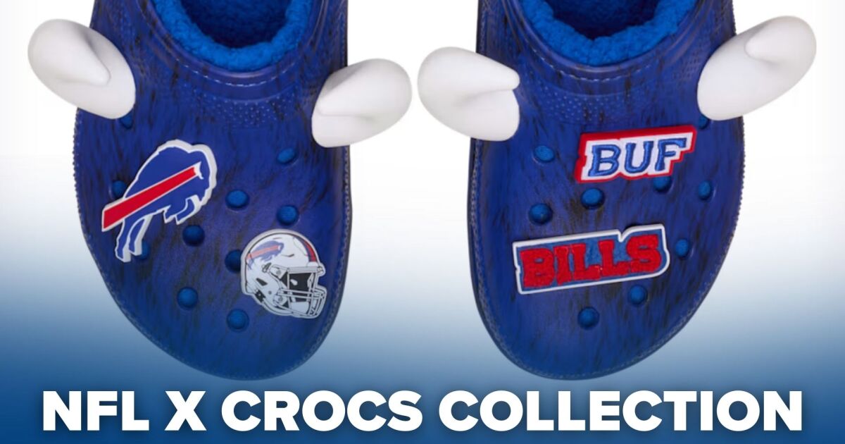 Crocs and NFL team up for new team-inspired footwear featuring Buffalo Bills