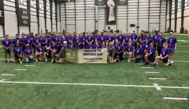 Service members train like NFL pros at first-ever USAA Salute to Service camp