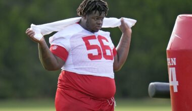 Desmond Watson, the heaviest player in NFL history, was released by Tampa Bay