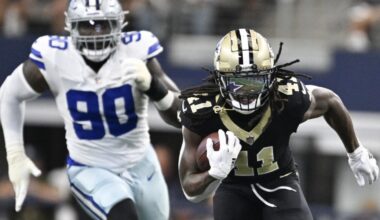 Carr, Kamara help Saints end Cowboys' 16-game home win streak in regular season with 44-19 win