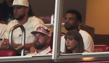 Travis Kelce and Taylor Swift attend Nebraska-Cincinnati game after engagement