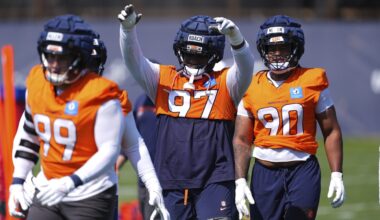 Red River rivals Malcolm Roach, Marvin Mims Jr. add spice to Broncos camp with good-natured barbs