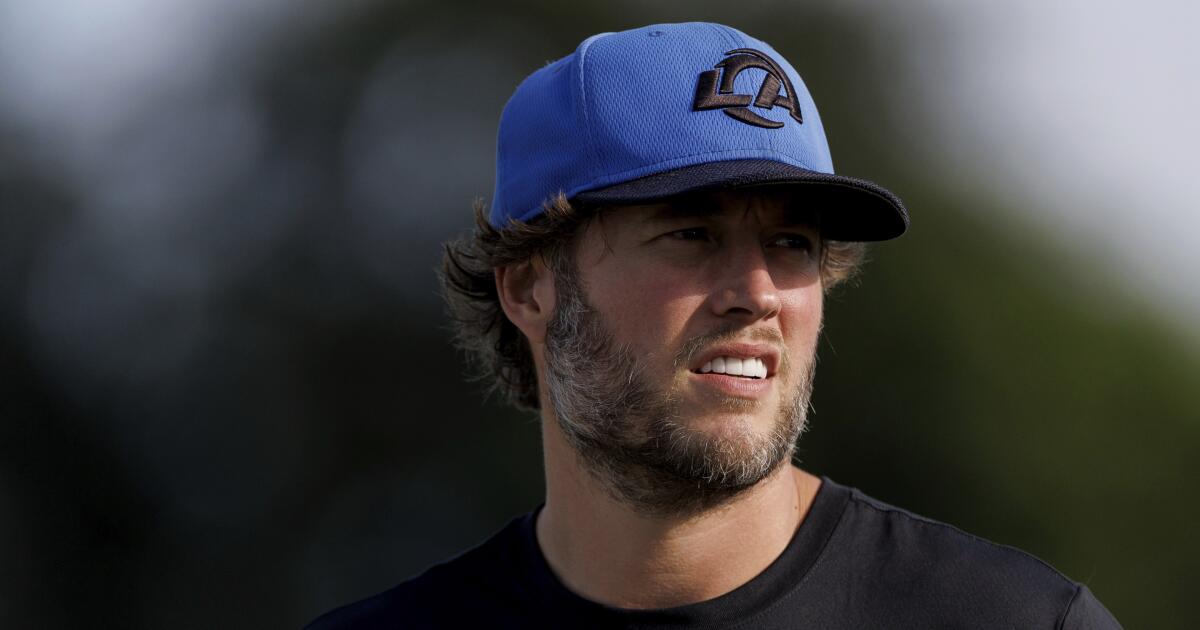 Matthew Stafford could return to Rams practice next week