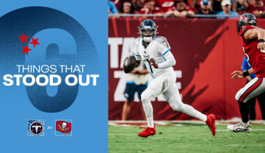 Six Things That Stood Out for the Titans in Saturday Night's Preseason Loss to the Buccaneers