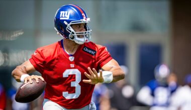 Giants release first unofficial depth chart of 2025