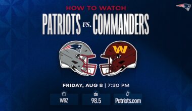 How to Watch/Listen: Commanders at Patriots