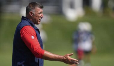 Patriots' Vrabel bloodied after breaking up training camp scuffle
