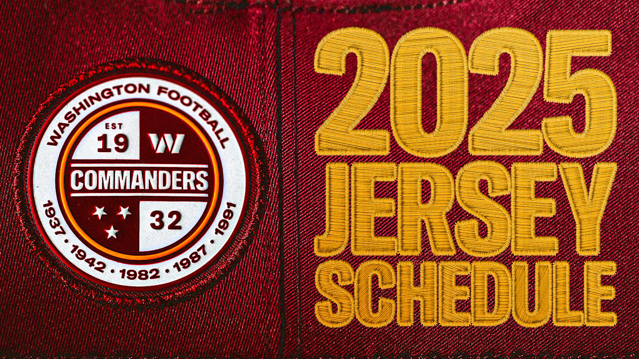 Commanders announce 2025 jersey schedule