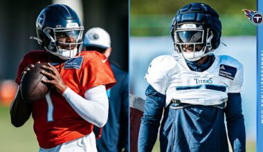 Observations From Wednesday's Titans Practice, When QB Cam Ward Performed Well in Front of His Cousin, Quandre Diggs