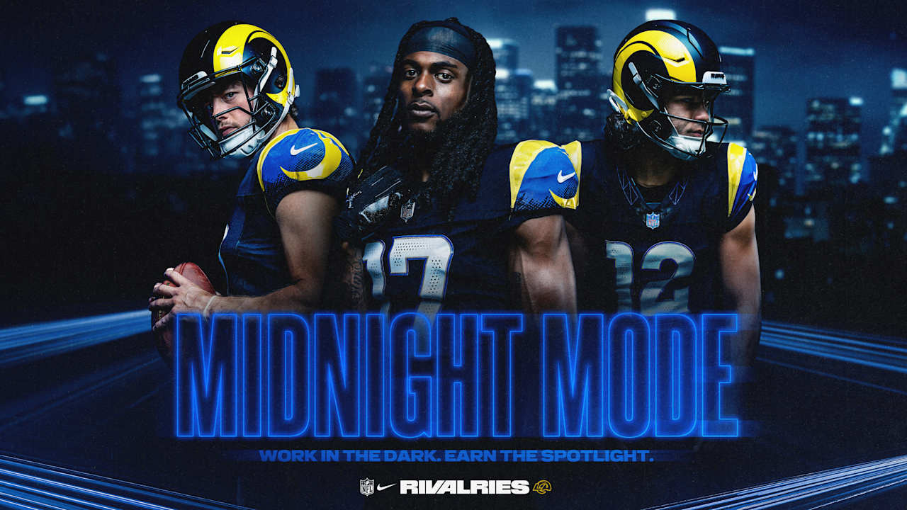 Los Angeles Rams unveil new “Midnight Mode” uniform as part of NFL & Nike's rivalries program, connecting athletes & fans like never before
