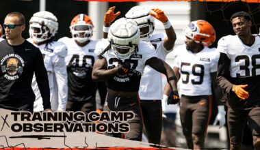 LaMareon James intercepts two passes during 2025 Browns Training Camp
