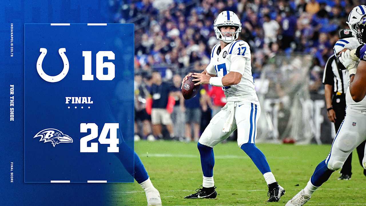 Anthony Richardson Sr. exits with finger injury as Colts fall to Ravens in first preseason game of 2025