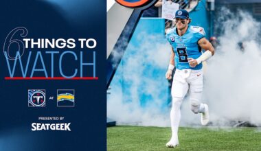 Six Things to Watch for the Titans in Sunday's Game at the Chargers