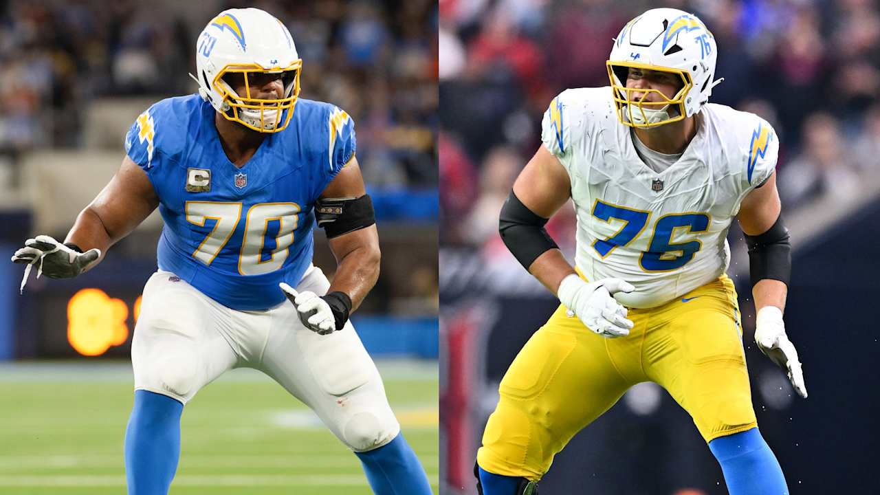 How do Chargers replace Pro Bowl left tackle during 2025 season?